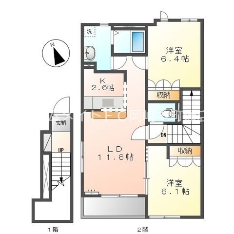 【高浜市屋敷町のアパートの間取り】