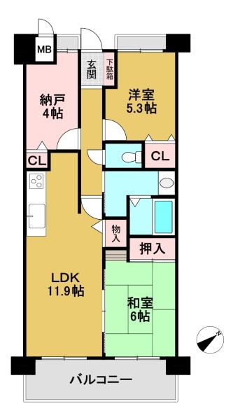 藤和シティホームズ神足の間取り