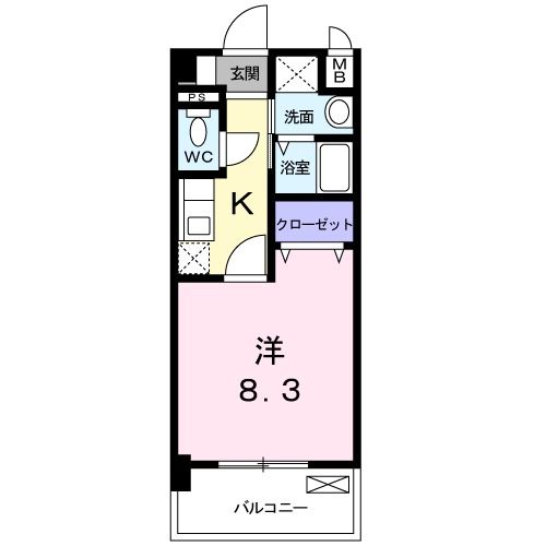 岩国市麻里布町のマンションの間取り