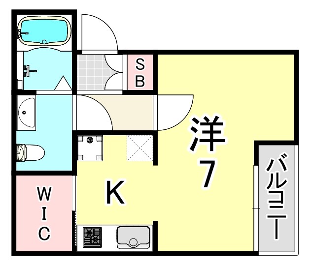 尼崎市大庄西町のアパートの間取り