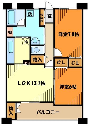 日野市石田のマンションの間取り