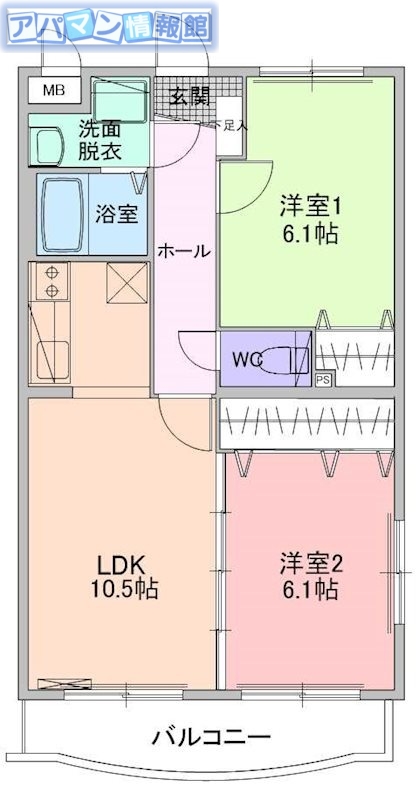 サニーサイドアップ壱番館の間取り