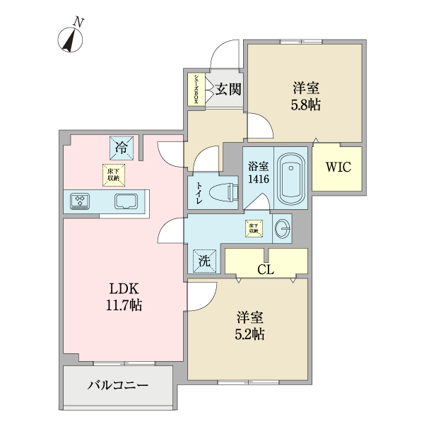 大阪市旭区今市のアパートの間取り