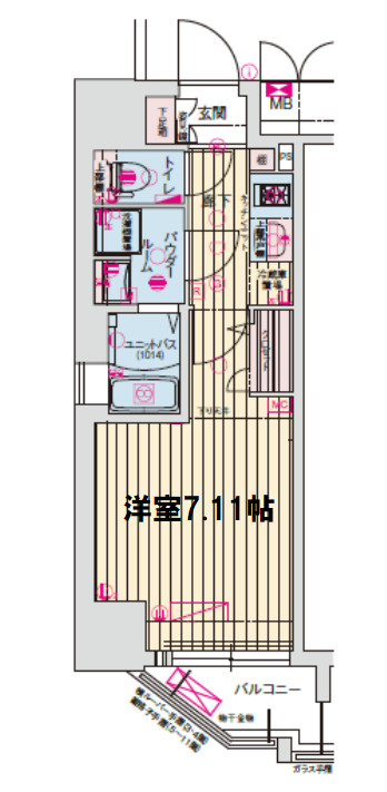 ララプレイス大阪福島ミラの間取り