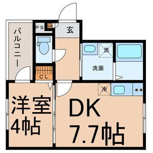 名古屋市熱田区西野町のアパートの間取り