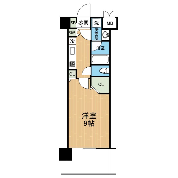 熊本市中央区白山のマンションの間取り