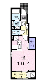 名古屋市緑区大高台のアパートの間取り