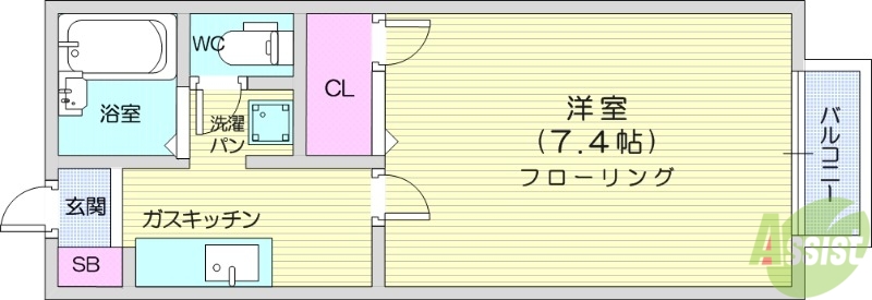 サンメゾン八幡の間取り