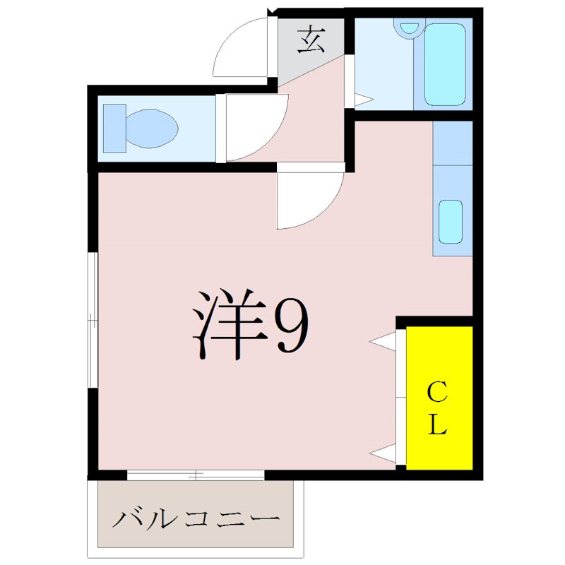 鹿児島市田上台のアパートの間取り