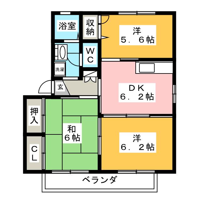 コスモハイツ　Ｇの間取り