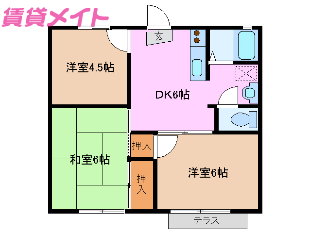 ホワイトハイツ宮古の間取り