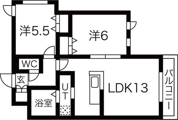 札幌市中央区大通西のマンションの間取り