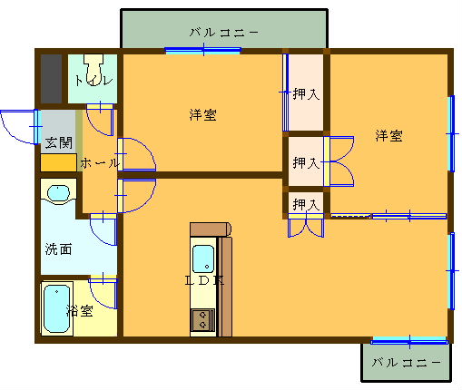 プラウドコートの間取り