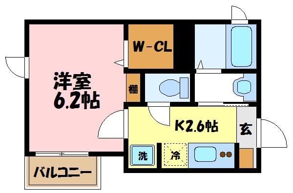 川崎市高津区久末のアパートの間取り