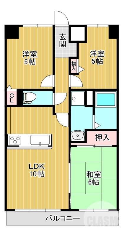 河内長野市西之山町のマンションの間取り