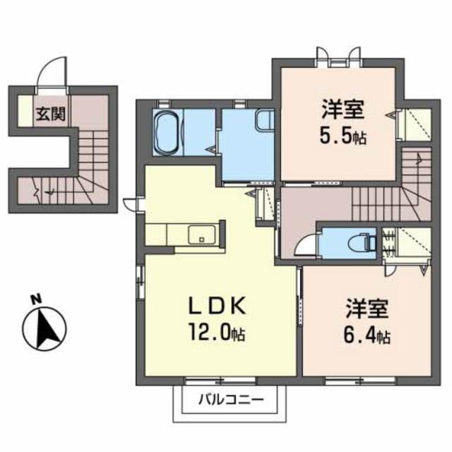 パッセルブランシェＡの間取り