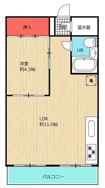 あみだ池ハイツの間取り