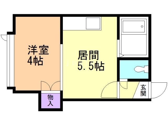 札幌市白石区東札幌五条のアパートの間取り