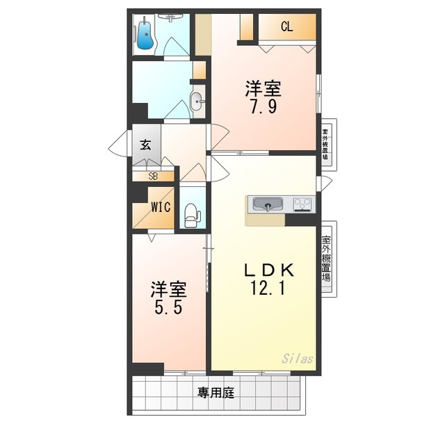 Shamaison 堺三国ヶ丘の間取り