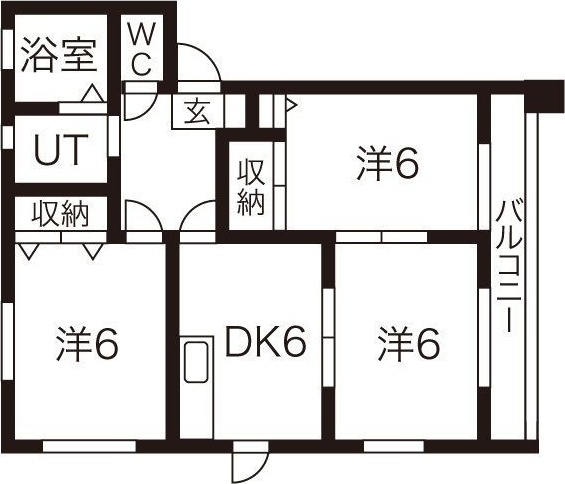 盛岡市向中野3丁目築22年の間取り