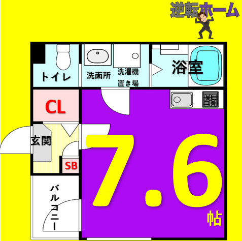 名古屋市千種区城木町のアパートの間取り