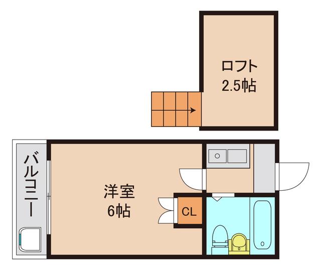 市川市幸のアパートの間取り