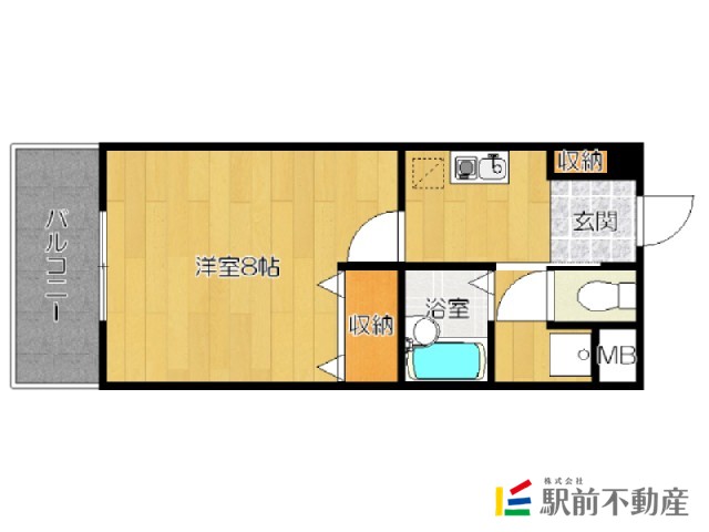 小郡市三沢のマンションの間取り