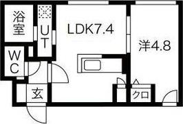 札幌市西区発寒二条のマンションの間取り