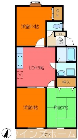 アサツキハイツの間取り