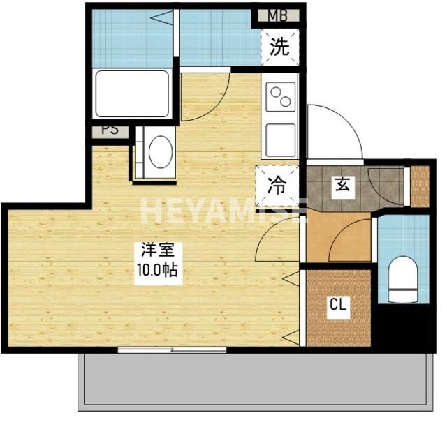 長崎市樺島町のマンションの間取り