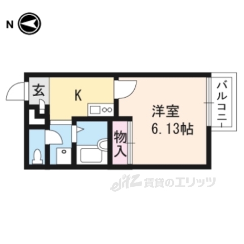 レオパレスボンマルシェ山科の間取り