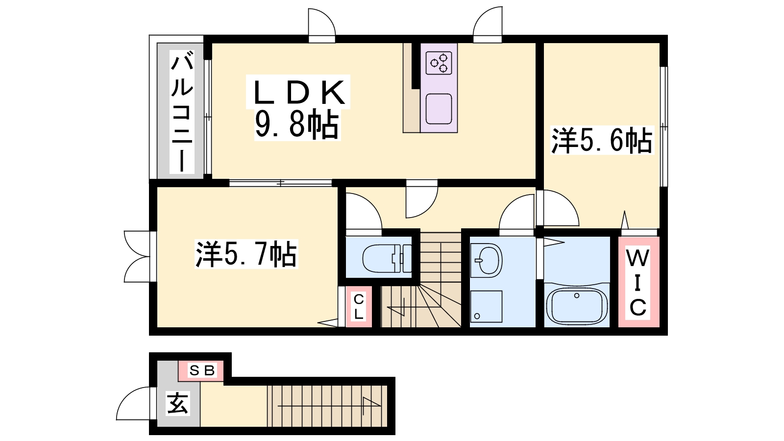 ウエストヒルズ西六甲の間取り