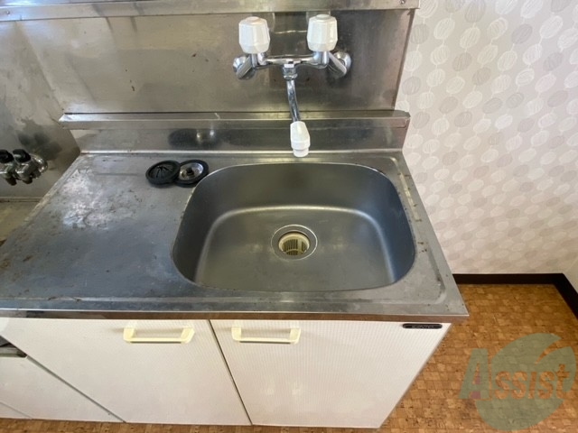 洗面設備　洗面台はないですが、キッチンのシンクが広いので問題なしです。