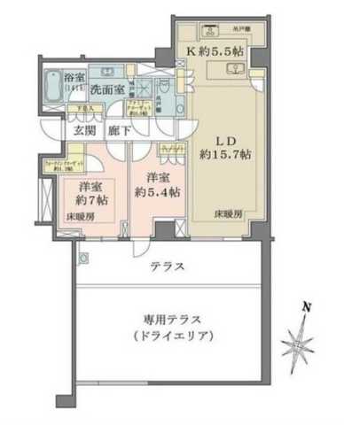 ザ・パークハウス千代田六番町の間取り写真