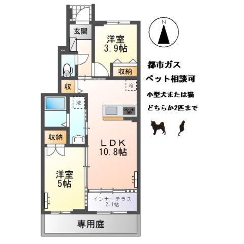 東五城字西大堀新築アパートの間取り写真