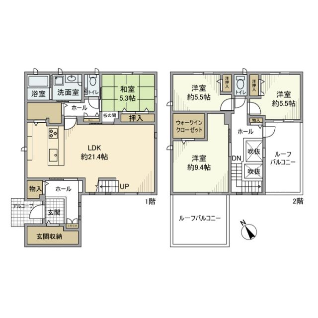 明大寺町字仲ヶ入戸建の間取り写真