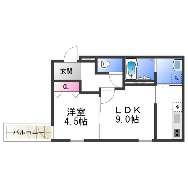 フジパレスsun eight1の間取り写真