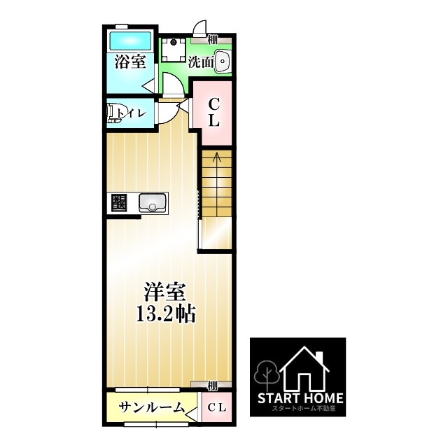 ＪＲ高徳線 徳島駅 バス乗車時間：21分 最寄りバス停で下車 徒歩4分 2階建 築6年の間取り写真