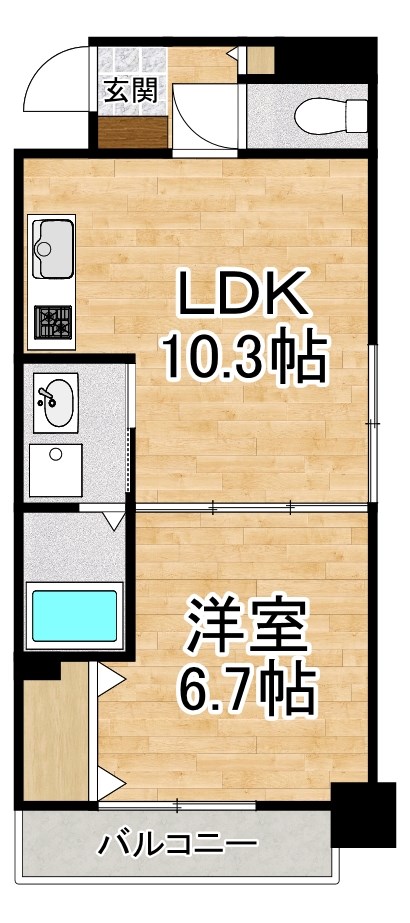 高栄京町マンションの間取り写真