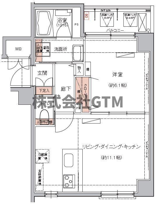 東武伊勢崎線 東向島駅 徒歩4分 7階建 築14年の間取り写真