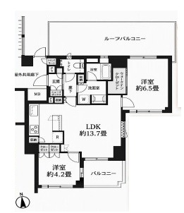 京王井の頭線 駒場東大前駅 徒歩7分 5階建 築13年の間取り写真