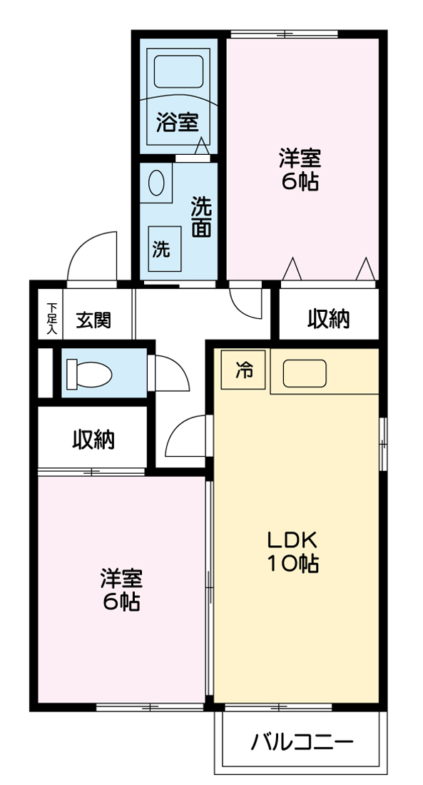 クラフト　３番館の間取り