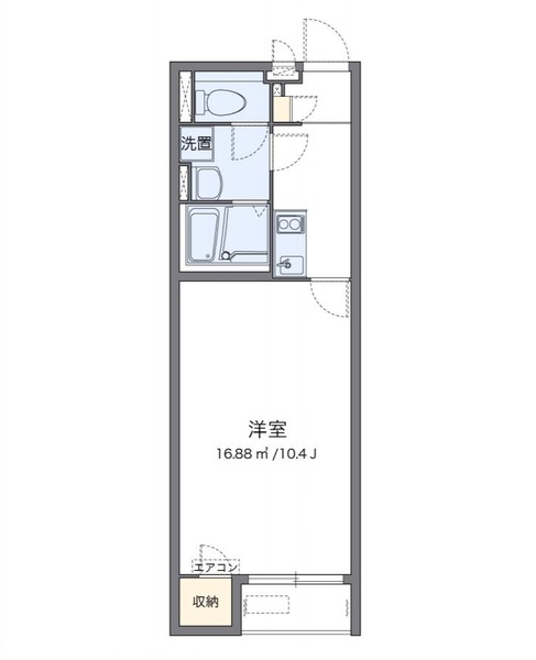 備前市東片上のアパートの間取り