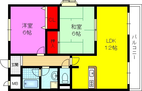 【グランドール福川IIの間取り】