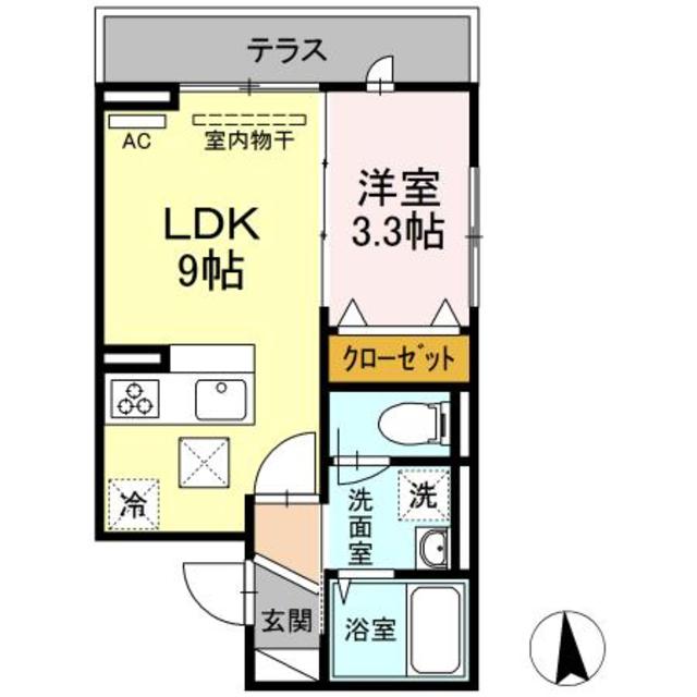 東京都大田区東糀谷１（アパート）の賃貸物件の間取り