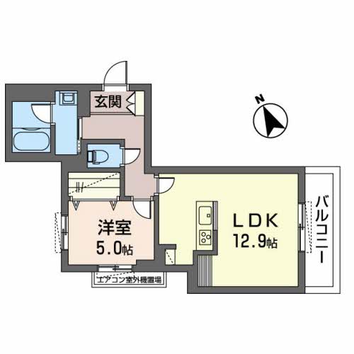 姫路市北条口のマンションの間取り