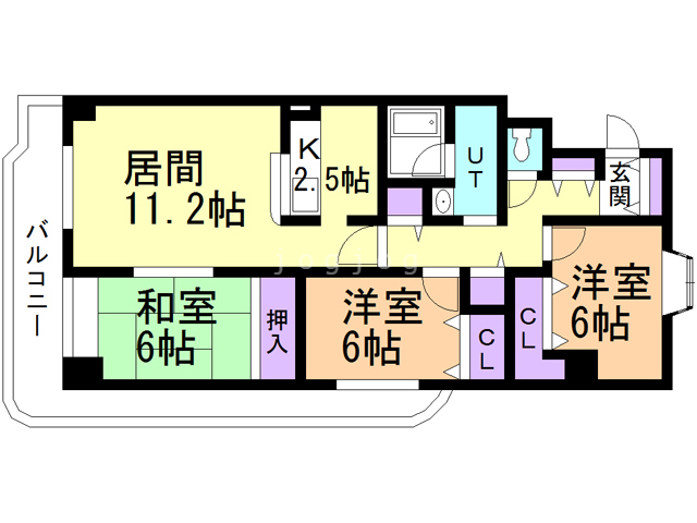 ル・ノール北９条の間取り