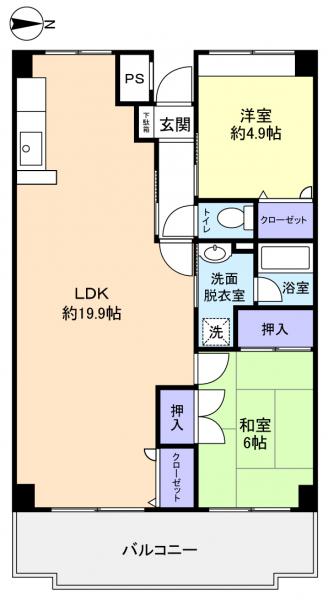 ベルファーム３号館の間取り