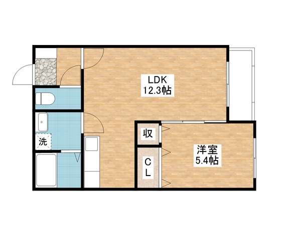 湖南市石部南のマンションの間取り