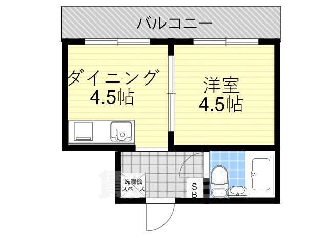 堺市北区中百舌鳥町のマンションの間取り